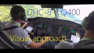 DHC8 Q400 visual approach [upl. by Harday]