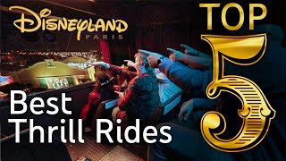 4K Top 5 Best Thrill Rides  Disneyland Paris [upl. by Hutner]