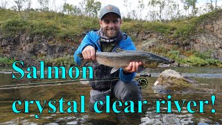 Fluefiske etter laks og røye i Finnmark  Salmon and Arctic Char Fishing in Norway english sub [upl. by Taka]