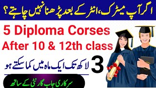 Top 10 life changing Diploma degrees in Pakistan  Best Diploma course  Online Globe [upl. by Notneuq]