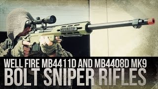 Well Fire MB4411D and MB4408D MK9 6 Bolt Sniper Rifles  Aisoftmegastore [upl. by Adiahs]