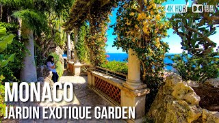 Jardin Exotique Garden and Cave  🇲🇨 Monaco 4K HDR Walking Tour [upl. by Griselda]