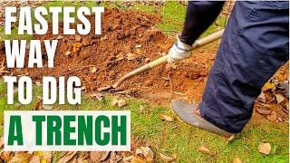 FASTEST WAY TO DIG A TRENCH  How to Dig a Trench With a Demo Hammer [upl. by Osmo627]