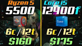 Ryzen 5 5500 vs i5 12400F  Gaming Test [upl. by Rabelais988]