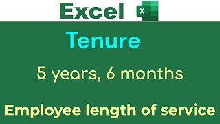 How to Calculate Tenure period of service in Excel [upl. by Sugden715]