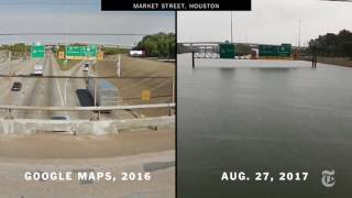 Houston Before and After Harvey [upl. by Rybma]