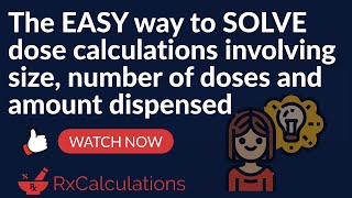 Dose Calculations  EASY way to CALCULATE size number of doses and amount dispensed [upl. by Asreht]