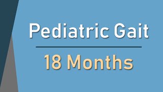 Normal Pediatric Gait Development  18 Months [upl. by Annaej191]