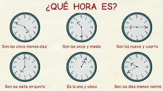 Aprender español Las horas 🕒 nivel básico [upl. by Onitsoga]