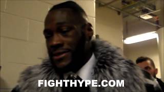 DEONTAY WILDER REVEALS WHAT HE TOLD BERMANE STIVERNE IMMEDIATELY AFTER KNOCKING HIM OUT [upl. by Fredrick527]