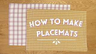 DIY PLACEMATS  Great for beginners  StepbyStep Tutorial [upl. by Ynhoj498]