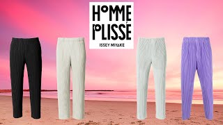 Trying on HOMME PLISSÉ ISSEY MIYAKE Pants [upl. by Haelat453]