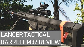 Lancer Tactical LT20 B Barrett M82 Airsoft Review [upl. by Tyika]