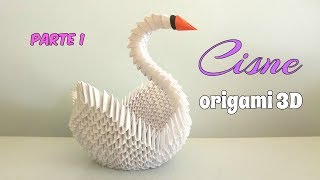 CISNE ORIGAMI 3DPRIMERA PARTEpaso a paso [upl. by Somar]