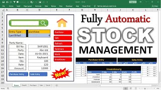 Stock  Inventory  Management in Excel  Stock Maintain in Excel  Hindi   Stock Register [upl. by Germain]