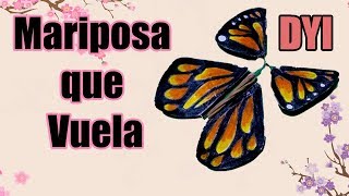 TUTORIAL DIY COMO HACER UNA MARIPOSA DE PAPEL QUE VUELA DE VERDAD MANUALIDAD [upl. by Nonez]