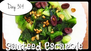 Sauteed Escarole Recipe by Laura Vitale Food Challenge DAY 314 [upl. by Stew]