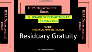 Residuary gratuity [upl. by Hnilym]