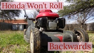 Honda Mower Wont Roll Back [upl. by Rosecan]