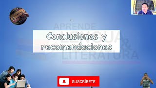 Conclusiones y recomendaciones para tu proyecto  fácil [upl. by Afatsuom741]