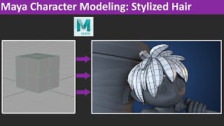 Maya Modeling Tutorial Stylized Hair [upl. by Rubie]