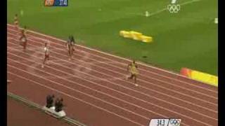 Beijing 2008 JAMAICA 4x100m FINAL FULL COMPETITION [upl. by Ilana179]