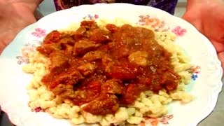 Authentic Hungarian Goulash  Porkolt [upl. by Amadus]