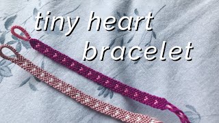 tiny heart bracelet tutorial ♡ beginner [upl. by Annaek]