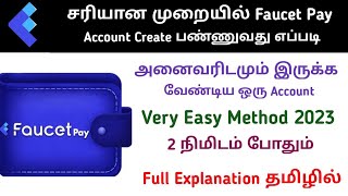 How To Create Faucet Pay Account  Full Details தமிழில்  Crypto Faucutpay [upl. by Suilenroc]