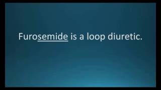 How to pronounce furosemide Lasix Memorizing Pharmacology Flashcard [upl. by Dabney]