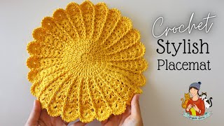 How To Crochet An Easy Placemat  Doily [upl. by Annalee1]