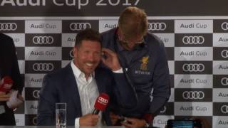 Lost in translation  Klopp helps out Simeone at press conference [upl. by Zennie]