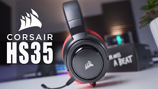 Corsair HS35 Gaming Headset Review and Mic Test [upl. by Gnus]