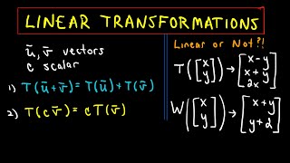 Linear Transformations  Example 1 Part 1 of 2 [upl. by Elodea]