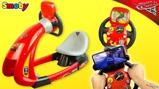 Simulateur de Course Cars Smoby V8 Driver Flash McQueen Jouet Noel 2018 Unboxing Toy Youtube Kids [upl. by Tnecnev]