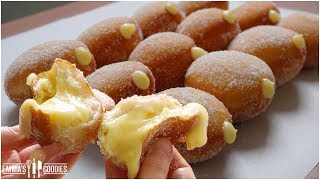 Melt In Your Mouth Vanilla Custard Cream Donuts Recipe [upl. by Jaycee]