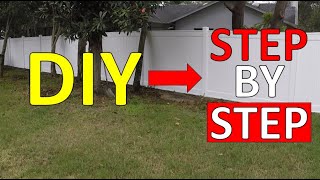 HOW TO Install Vinyl Fence Freedom 6  Step By Step [upl. by Corson]