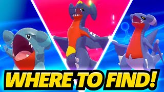 WHERE TO FIND GIBLE GABITE AND GARCHOMP IN POKEMON SWORD AND SHIELD  Crown Tundra [upl. by Llebpmac]