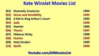 Kate Winslet Movies List [upl. by Brandwein]