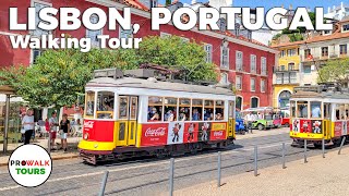 Lisbon Portugal Walking Tour  4K with Captions [upl. by Stelu789]