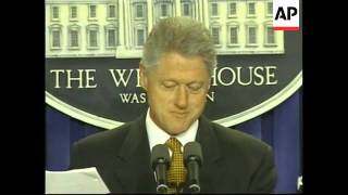 USA BILL CLINTONS WARNING TO YUGOSLAVIA [upl. by Celle196]