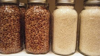 Prepper Series  How to Dry Can Beans and Rice This controls bugs and larvae in food stores [upl. by Eenafets]