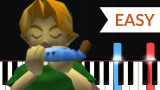 Title Theme  The Legend of Zelda Ocarina of Time EASY Piano Tutorial [upl. by Auhsohey]