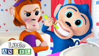 Não Quero Escovar os Dentes  Vídeo Infantil  Little Angel Português [upl. by Maghutte]