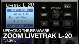 Zoom LiveTrak L20 Updating the Firmware [upl. by Reggie]