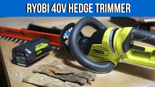 Ryobi 40v Hedge Trimmer  Unboxing usage and review [upl. by Dettmer]