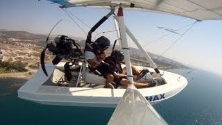 Amphibious Microlight Airplane Takeoff Flight and LandingA Flying Boat [upl. by Idissak]