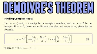 Finding Complex Roots  DeMoivres Theorem [upl. by Ulani849]