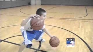 12year old Jordan McCabe basketball prodigy and phenom on KOMO News Seattle Little Heroes [upl. by Mahla]