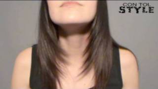 Desfilar el Cabello  How to trim your hair diagonally [upl. by Sinnylg]